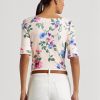 Rosa Ralph Lauren blommiga T-shirts i bomull i stretchig bomull Rosa Ralph Lauren blommiga T-shirts i bomull i stretchig bomull