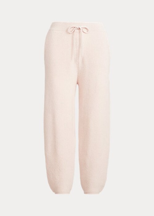 Rosa Ralph Lauren Cashmere Pull-On byxor för kvinnor Rosa Ralph Lauren Cashmere Pull-On byxor för kvinnor