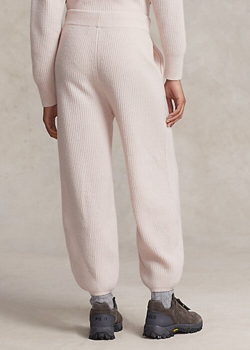 Rosa Ralph Lauren Cashmere Pull-On byxor för kvinnor Rosa Ralph Lauren Cashmere Pull-On byxor för kvinnor