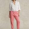 Rosa Ralph Lauren fleecefriidrottsbyxor för kvinnor Rosa Ralph Lauren fleecefriidrottsbyxor för kvinnor