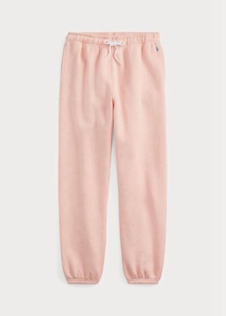 Rosa Ralph Lauren fleecefriidrottsbyxor för kvinnor