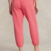 Rosa Ralph Lauren fleecefriidrottsbyxor för kvinnor Rosa Ralph Lauren fleecefriidrottsbyxor för kvinnor