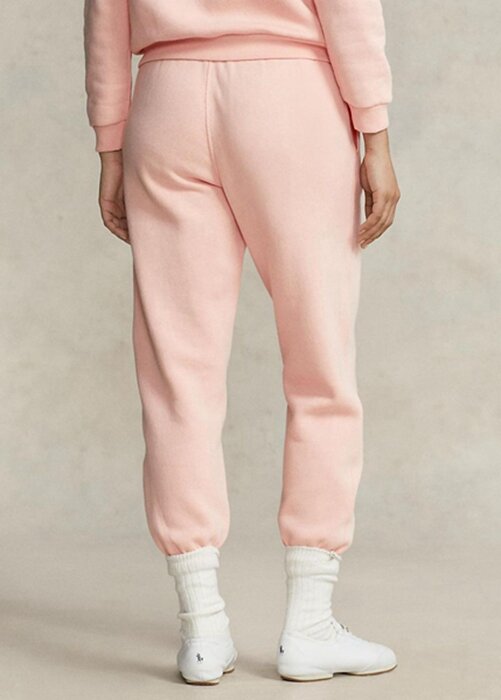 Rosa Ralph Lauren fleecefriidrottsbyxor för kvinnor Rosa Ralph Lauren fleecefriidrottsbyxor för kvinnor