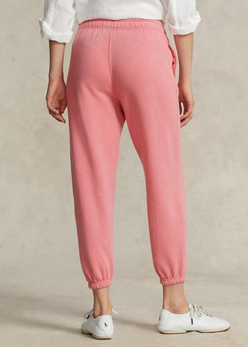 Rosa Ralph Lauren fleecefriidrottsbyxor för kvinnor Rosa Ralph Lauren fleecefriidrottsbyxor för kvinnor