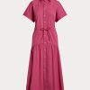 Rosa Ralph Lauren Klänning med dragsko för kvinnor Rosa Ralph Lauren Klänning med dragsko för kvinnor