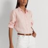 Rosa Ralph Lauren linneskjortor för kvinnor Rosa Ralph Lauren linneskjortor för kvinnor