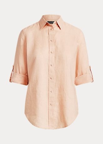 Rosa Ralph Lauren linneskjortor för kvinnor Rosa Ralph Lauren linneskjortor för kvinnor