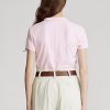 Rosa Ralph Lauren Pikétröjor med mesh i klassisk passform för kvinnor Rosa Ralph Lauren Pikétröjor med mesh i klassisk passform för kvinnor