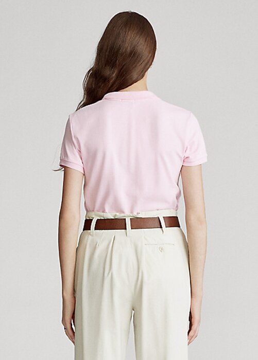 Rosa Ralph Lauren Pikétröjor med mesh i klassisk passform för kvinnor Rosa Ralph Lauren Pikétröjor med mesh i klassisk passform för kvinnor