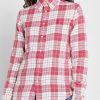 Rosa Ralph Lauren rutiga skjortor med knappar för kvinnor Rosa Ralph Lauren rutiga skjortor med knappar för kvinnor