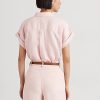 Rosa Ralph Lauren skjortor i linne Dolman-ärmar för kvinnor Rosa Ralph Lauren skjortor i linne Dolman-ärmar för kvinnor