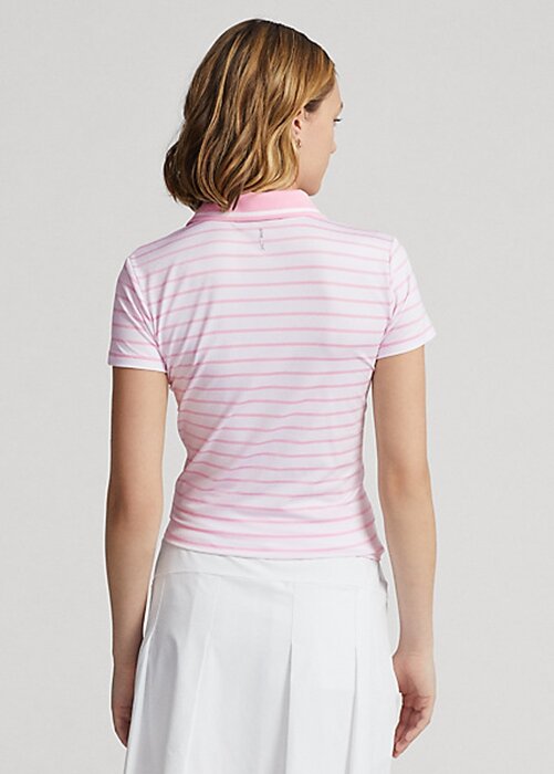 Rosa Ralph Lauren skräddarsydda pikétröjor i passform för kvinnor Rosa Ralph Lauren skräddarsydda pikétröjor i passform för kvinnor