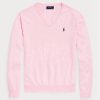 Rosa Ralph Lauren Slim Fit Tröja med texturerad bomull för män Rosa Ralph Lauren Slim Fit Tröja med texturerad bomull för män