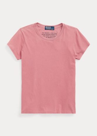 Rosa Ralph Lauren T-shirts i ekologisk bomull för kvinnor Rosa Ralph Lauren T-shirts i ekologisk bomull för kvinnor