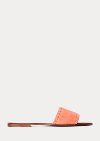 Rose Ralph Lauren Andela sandaler i kalvmocka för kvinnor