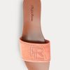Rose Ralph Lauren Andela sandaler i kalvmocka för kvinnor Rose Ralph Lauren Andela sandaler i kalvmocka för kvinnor