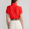 Rose Ralph Lauren Pikétröjor med mesh i klassisk passform för kvinnor Rose Ralph Lauren Pikétröjor med mesh i klassisk passform för kvinnor