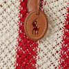 Ruby/Natural Dam Ralph Lauren Randiga vävda Stora Bellport Tygpåsar Ruby/Natural Dam Ralph Lauren Randiga vävda Stora Bellport Tygpåsar