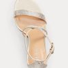 Silver dam Ralph Lauren Gabriele Satin & Kristall sandaler Silver dam Ralph Lauren Gabriele Satin & Kristall sandaler