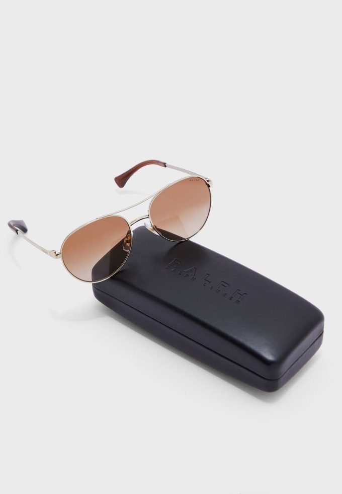 Silver Ralph Lauren 0Ra4135 Aviator Solglasögon för kvinnor