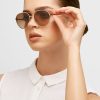 Silver Ralph Lauren 0Ra4135 Aviator Solglasögon för kvinnor