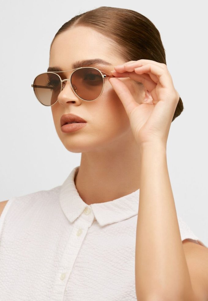 Silver Ralph Lauren 0Ra4135 Aviator Solglasögon för kvinnor