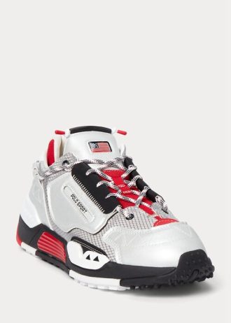 Silver / Röd / Svart Ralph Lauren PS200 Sneakers för män