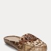 Snake Dam Ralph Lauren Brynn Präglat Läder & Haircalf Driver Flat Shoes Snake Dam Ralph Lauren Brynn Präglat Läder & Haircalf Driver Flat Shoes