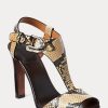 Snake Dam Ralph Lauren Emilie Welington Ayers Snakeskin Sandaler Snake Dam Ralph Lauren Emilie Welington Ayers Snakeskin Sandaler