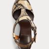 Snake Dam Ralph Lauren Emilie Welington Ayers Snakeskin Sandaler Snake Dam Ralph Lauren Emilie Welington Ayers Snakeskin Sandaler