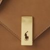 Solbrända dam Ralph Lauren Polo ID kalvskinnskuvert Crossbody-väskor