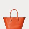 Sunset Orange Ralph Lauren Vändbar läder Medium Bellport Tygväskor för kvinnor Sunset Orange Ralph Lauren Vändbar läder Medium Bellport Tygväskor för kvinnor