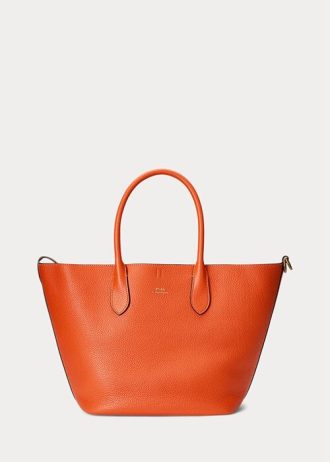 Sunset Orange Ralph Lauren Vändbar läder Medium Bellport Tygväskor för kvinnor Sunset Orange Ralph Lauren Vändbar läder Medium Bellport Tygväskor för kvinnor
