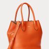 Sunset Orange Ralph Lauren Vändbar läder Medium Bellport Tygväskor för kvinnor Sunset Orange Ralph Lauren Vändbar läder Medium Bellport Tygväskor för kvinnor