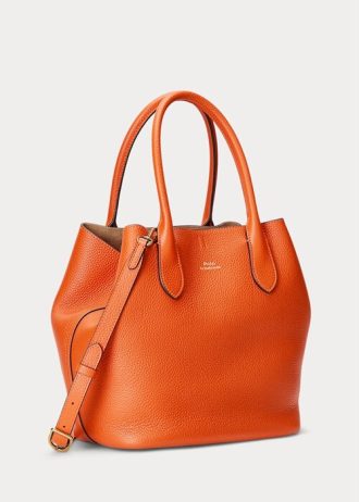 Sunset Orange Ralph Lauren Vändbar läder Medium Bellport Tygväskor för kvinnor Sunset Orange Ralph Lauren Vändbar läder Medium Bellport Tygväskor för kvinnor