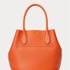Sunset Orange Ralph Lauren Vändbar läder Medium Bellport Tygväskor för kvinnor Sunset Orange Ralph Lauren Vändbar läder Medium Bellport Tygväskor för kvinnor