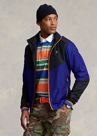 Svart/blå Ralph Lauren vattenavvisande Ripstop-jackor för män