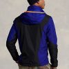 Svart/blå Ralph Lauren vattenavvisande Ripstop-jackor för män Svart/blå Ralph Lauren vattenavvisande Ripstop-jackor för män