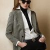 Svart / Cream Dam Ralph Lauren The Tweed Jackor Svart / Cream Dam Ralph Lauren The Tweed Jackor