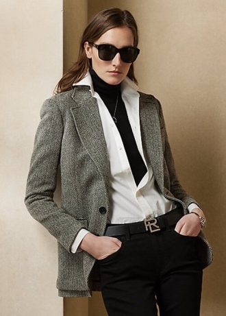 Svart / Cream Dam Ralph Lauren The Tweed Jackor