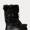 Svart dam Ralph Lauren Celia Shearling & Stövlar i polerat läder Svart dam Ralph Lauren Celia Shearling & Stövlar i polerat läder