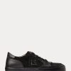 Svart dam Ralph Lauren Jinett Mocka & Läder Low-Top Sneakers Svart dam Ralph Lauren Jinett Mocka & Läder Low-Top Sneakers