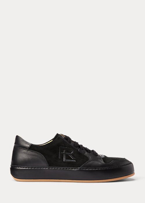 Svart dam Ralph Lauren Jinett Mocka & Läder Low-Top Sneakers Svart dam Ralph Lauren Jinett Mocka & Läder Low-Top Sneakers