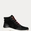 Svart dam Ralph Lauren Rylee Mocka & High-Top Sneakers i läder Svart dam Ralph Lauren Rylee Mocka & High-Top Sneakers i läder
