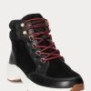 Svart dam Ralph Lauren Rylee Mocka & High-Top Sneakers i läder Svart dam Ralph Lauren Rylee Mocka & High-Top Sneakers i läder