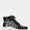 Svart/grå dam Ralph Lauren Rylee Monogram Jacquard High-Top Sneakers Svart/grå dam Ralph Lauren Rylee Monogram Jacquard High-Top Sneakers