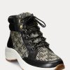 Svart/grå dam Ralph Lauren Rylee Monogram Jacquard High-Top Sneakers Svart/grå dam Ralph Lauren Rylee Monogram Jacquard High-Top Sneakers