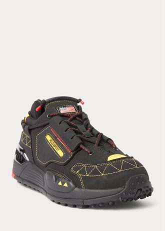 Svart/gul Ralph Lauren PS200 Sneakers för män