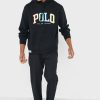 Svart luvtröja med Ralph Lauren logotyp för män Svart luvtröja med Ralph Lauren logotyp för män