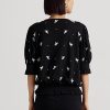 Svart Ralph Lauren broderade tröja med knytringning för kvinnor